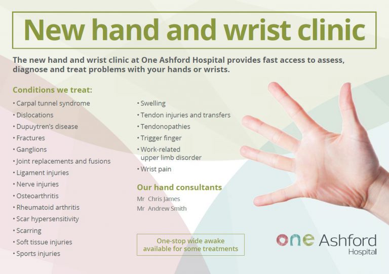 New Hand and Wrist Clinic at One Ashford Hospital - One Healthcare